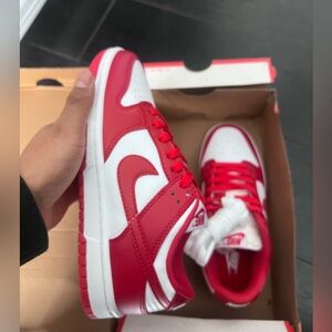 Nike women Sneakers in Red and White